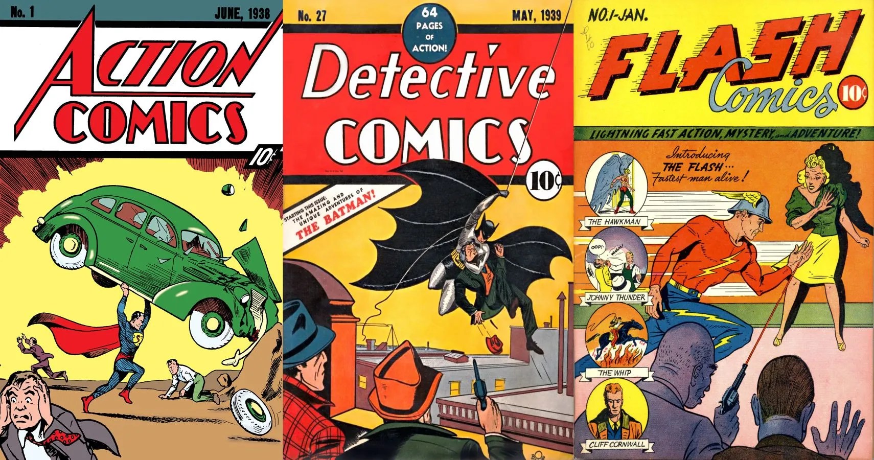 The First 10 DC Superheroes In Chronological Order CBR