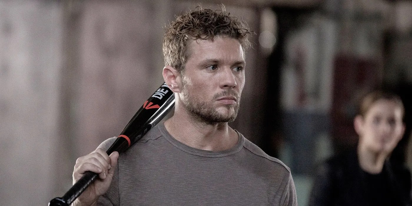 Ryan Phillippe holding a baseball bat in Shooter