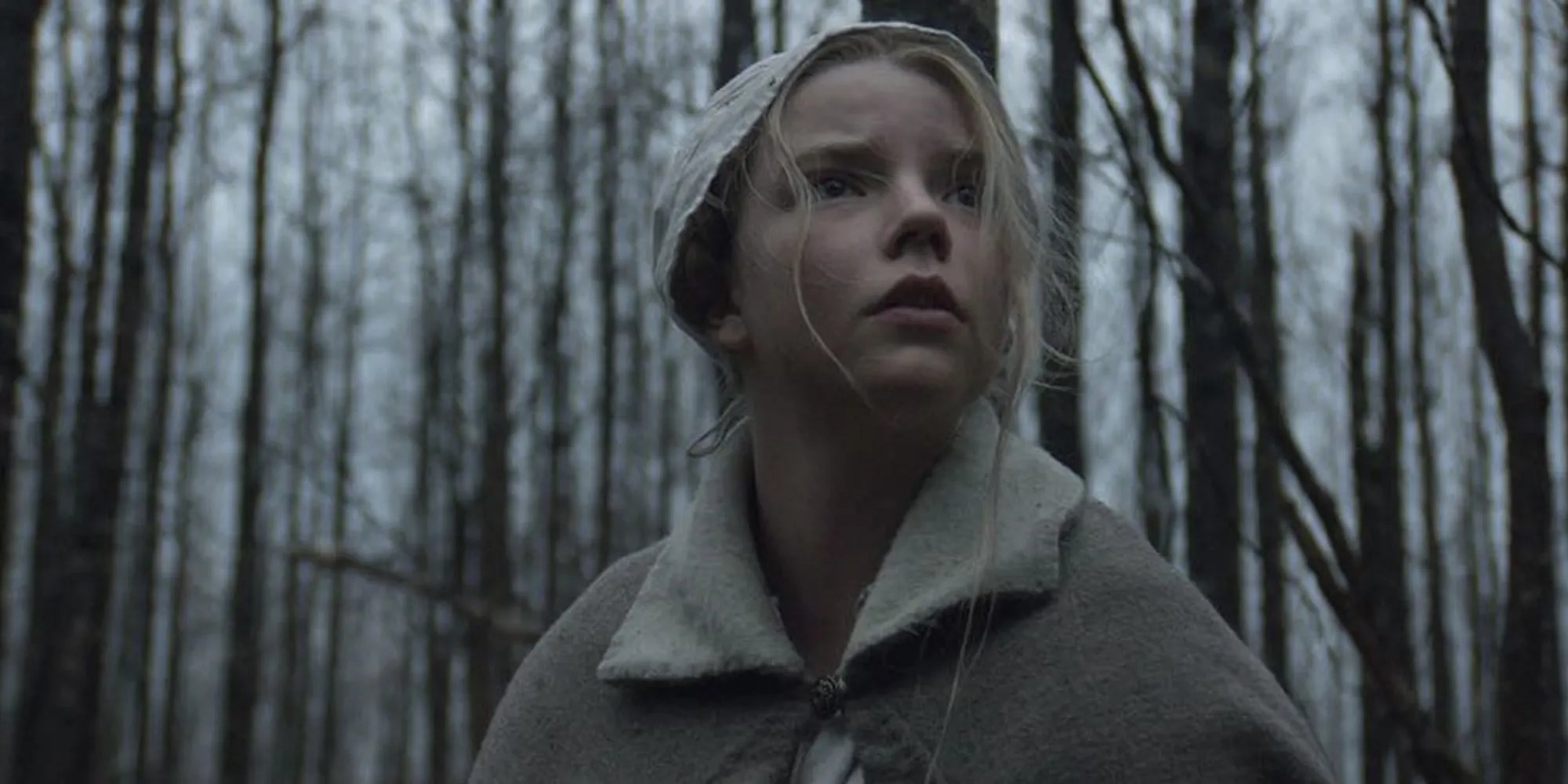 Thomasin (Anya Taylor-Joy) in the woods in &lsquo;The Witch&rsquo;