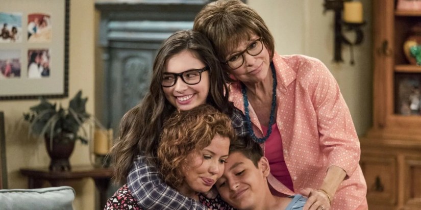 Justina Machado, Rita Moreno, Isabella Gomez and Marcel Ruiz in ‘One Day at a Time’