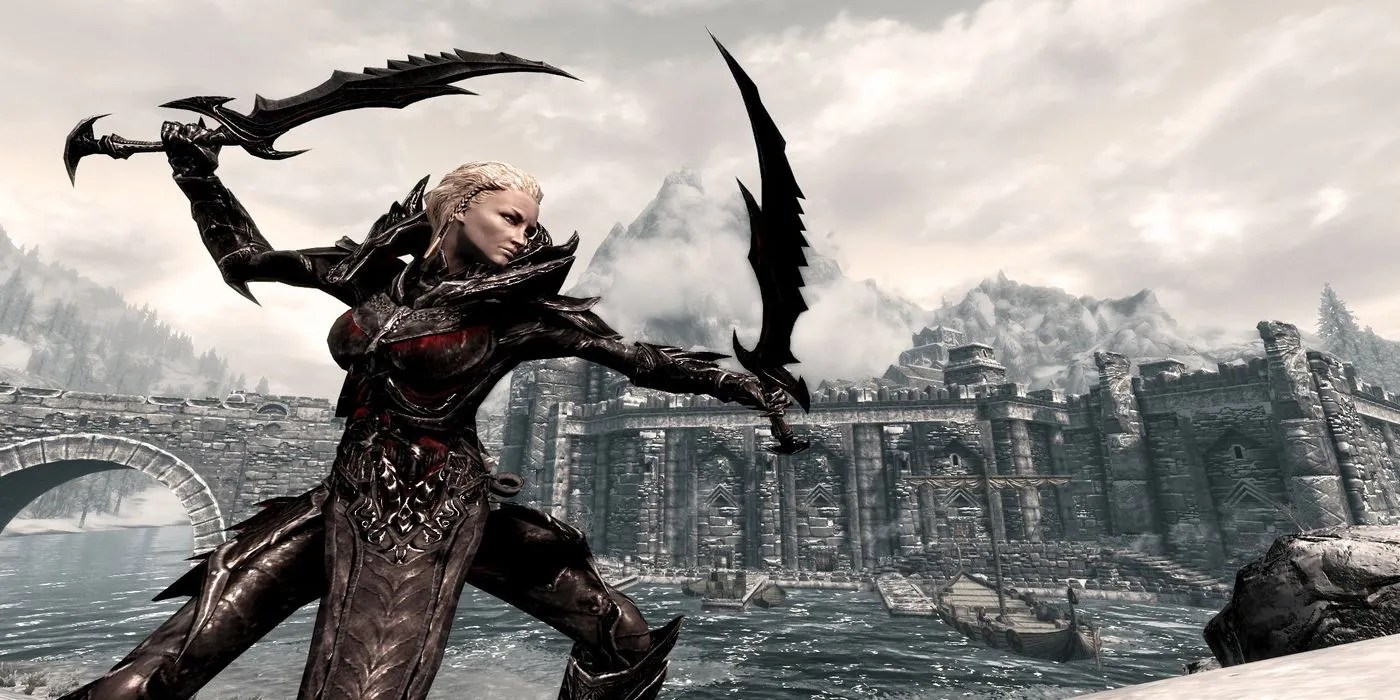 skyrim daedric swords