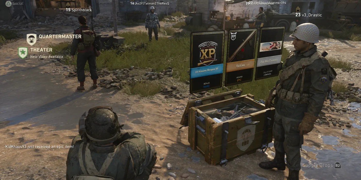 Call of duty WWII multiplayer hub copy