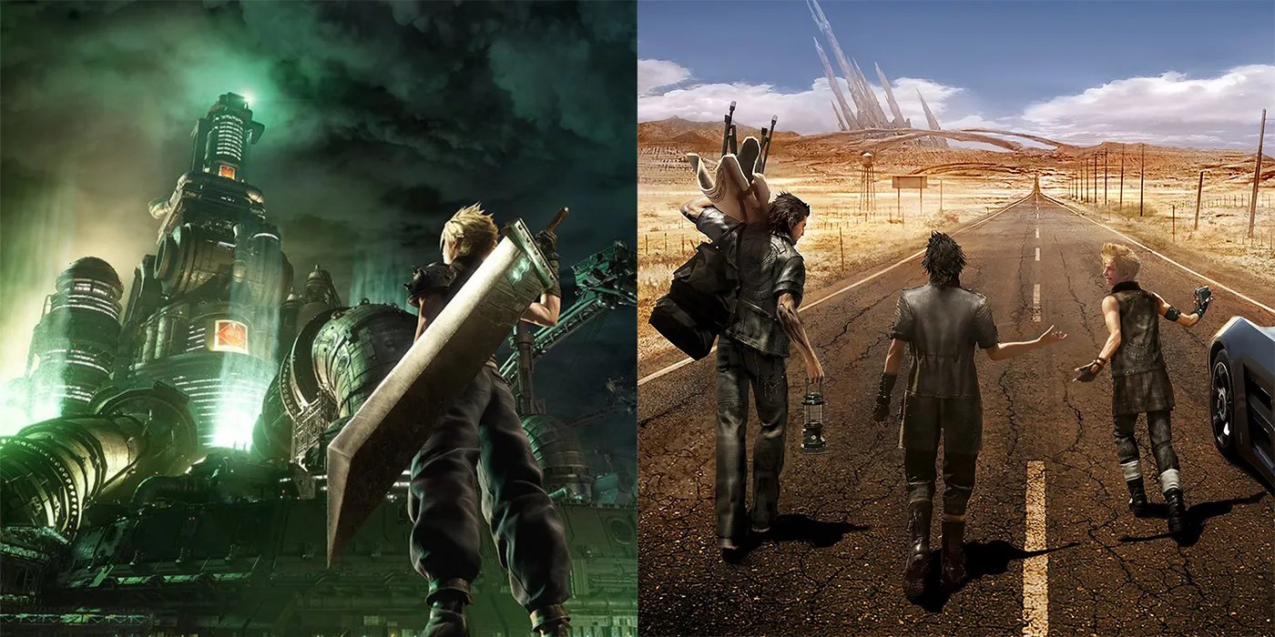 final-fantasy 7 remake final fantasy 15 key art comparison