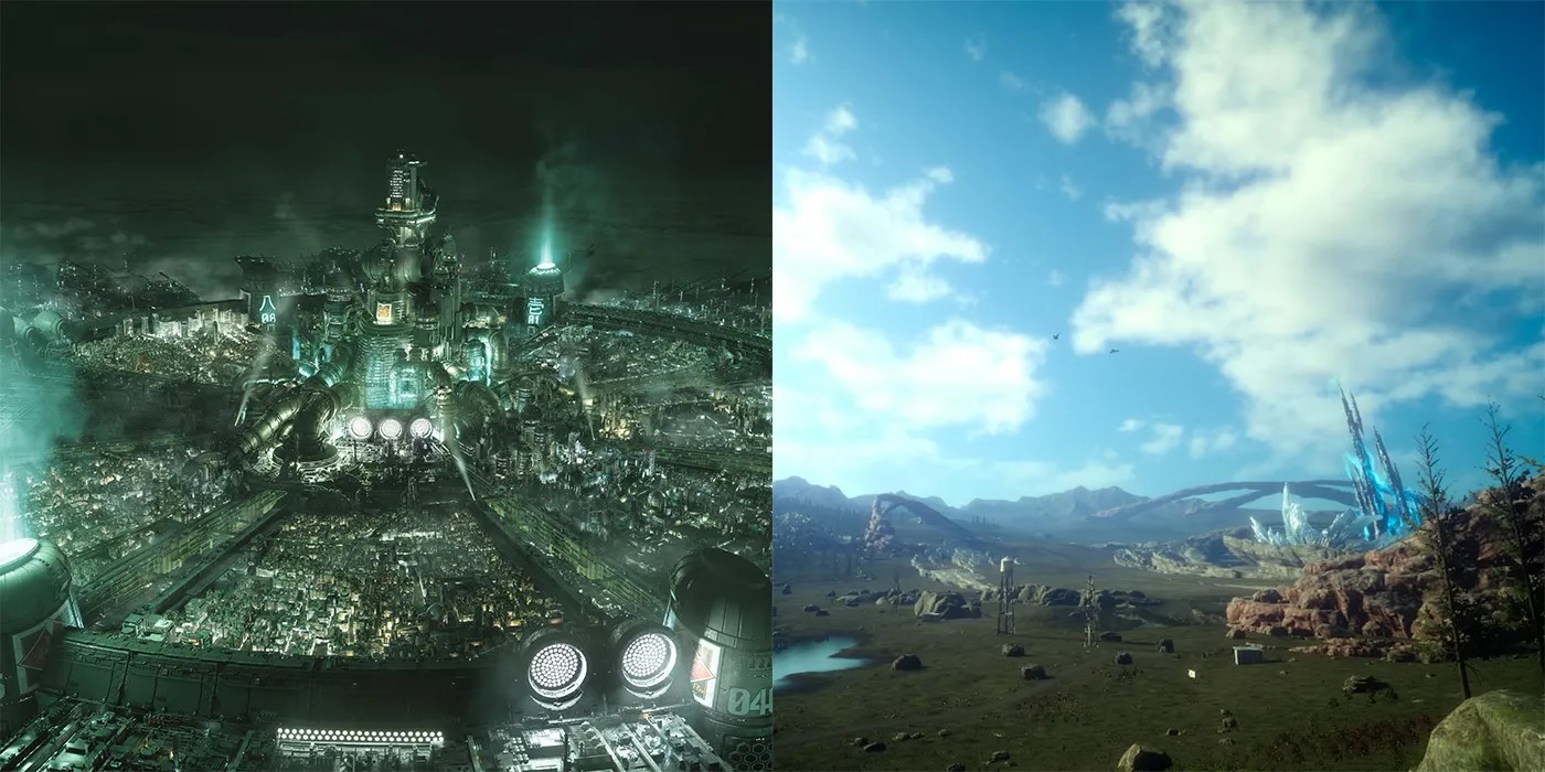 final fantasy 7 remake final fantasy 15 world comparison header