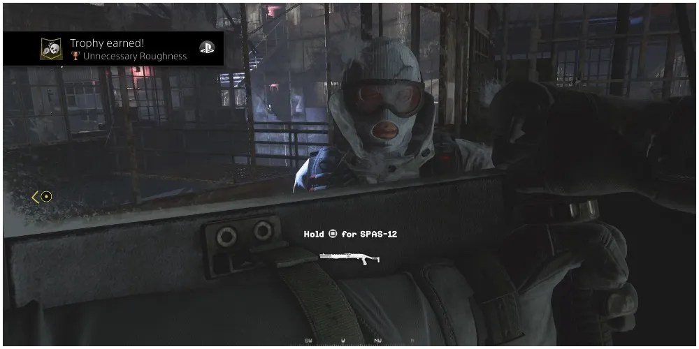 Hitting an enemy with a riot shield