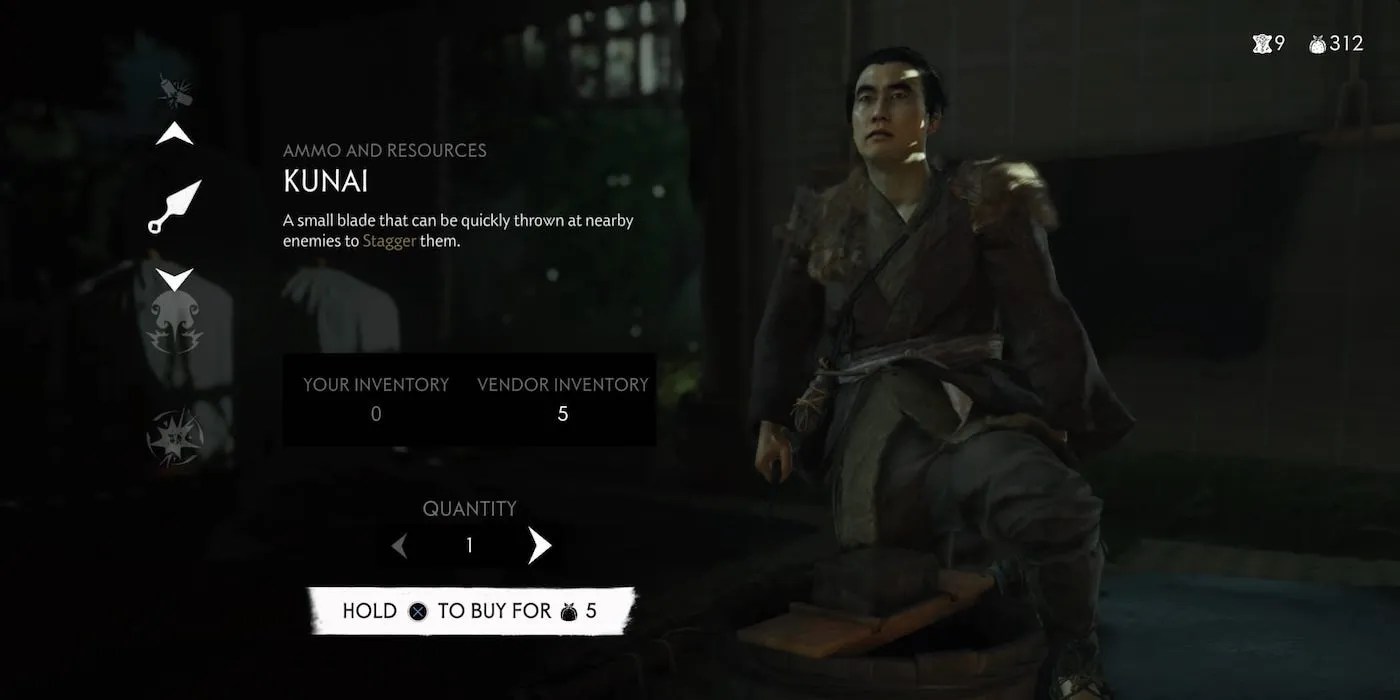 Ghost of tsushima kunai