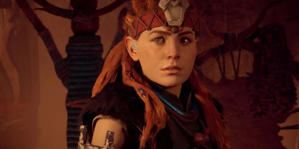 An upclose image of Aloy.