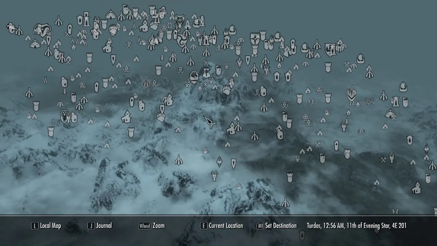 skyrim map