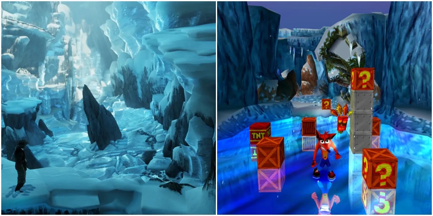 The similar ice levels in the game