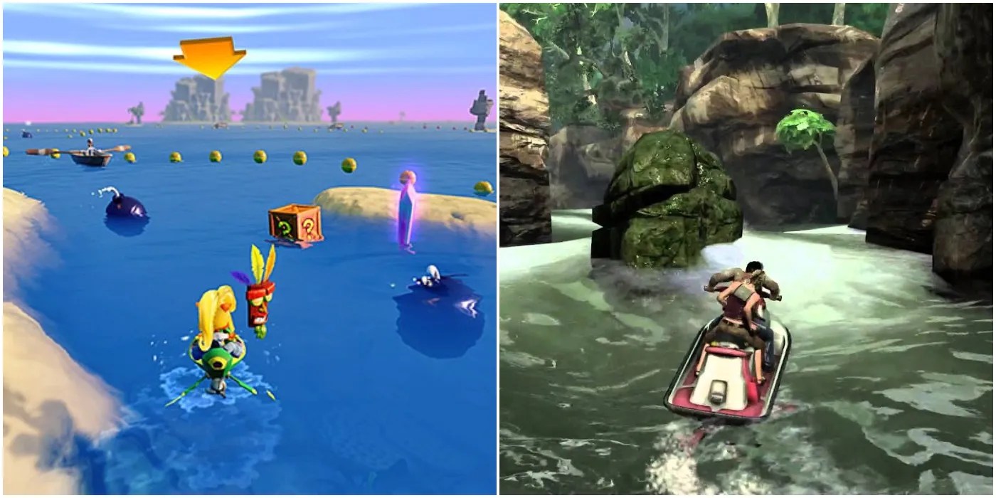 JET SKI LEVELS IN CRASH BANDICOOT AND UNCHARTED