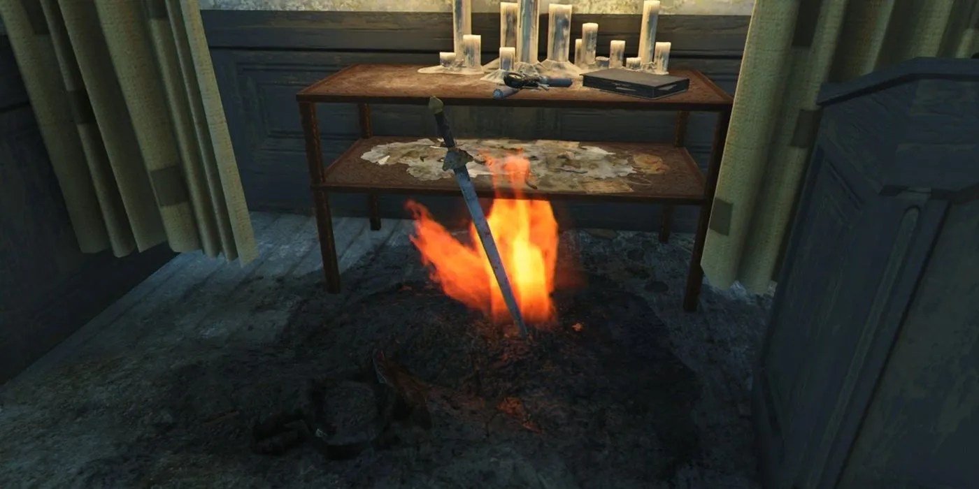 Fallout 4 Dark Souls Reference