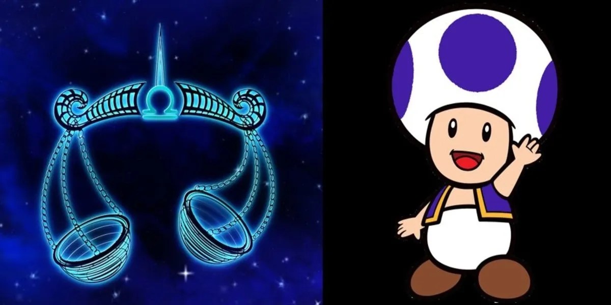 Zodiac Libra Super Mario Toad