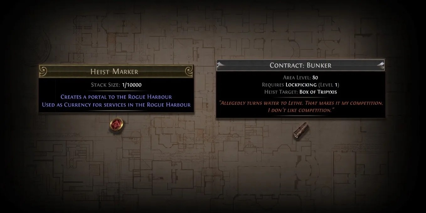 Path of Exile Heist Item Types