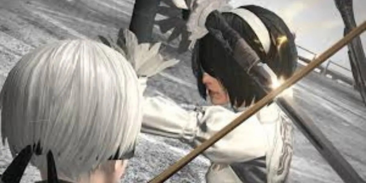 Fight against of the bosses of Nier Automata.