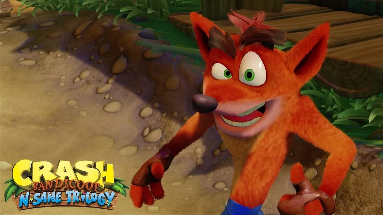 Photo of crash bandicoot turning around in N Sane Trilogy