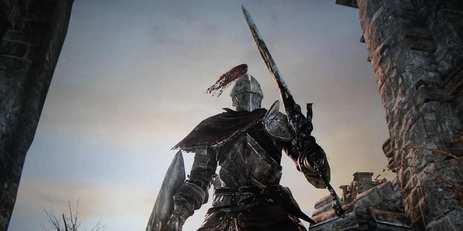 Artwork of player character knight in Dark Souls