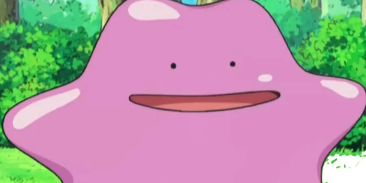 Ditto smiling in anime