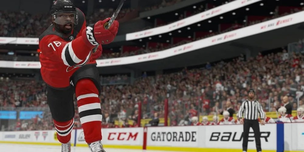 NHL 21 Devils Player Follow Through