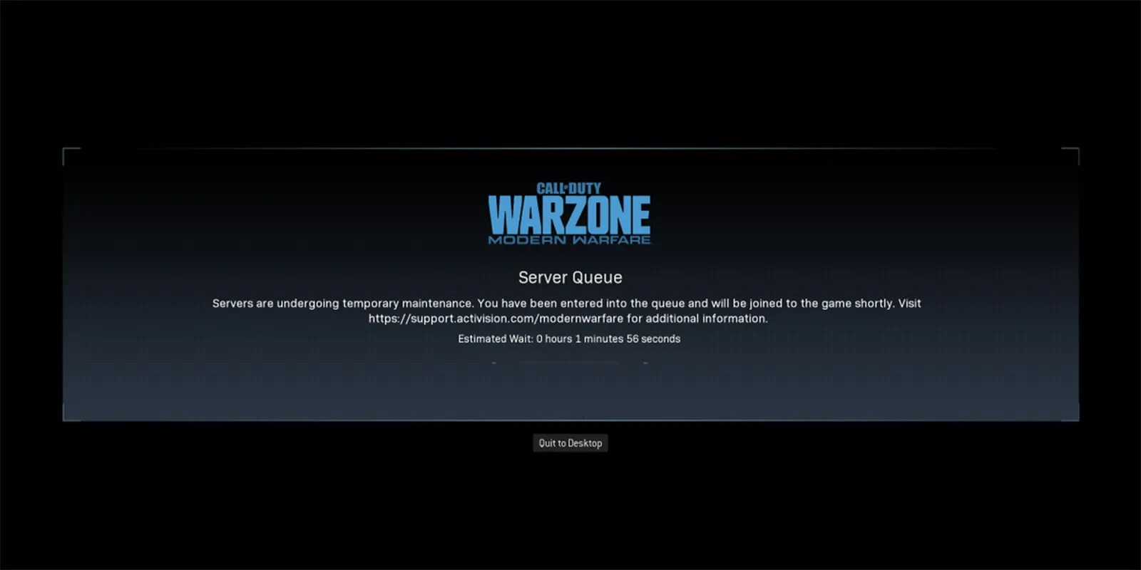Call of Duty Warzone Server Queue