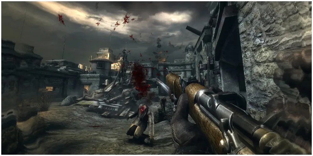 A player attacking enemies in the game