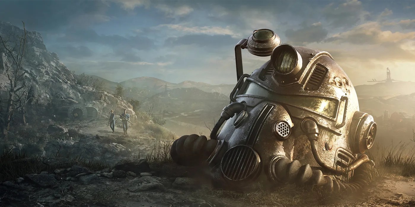 power armor helmet on the ground