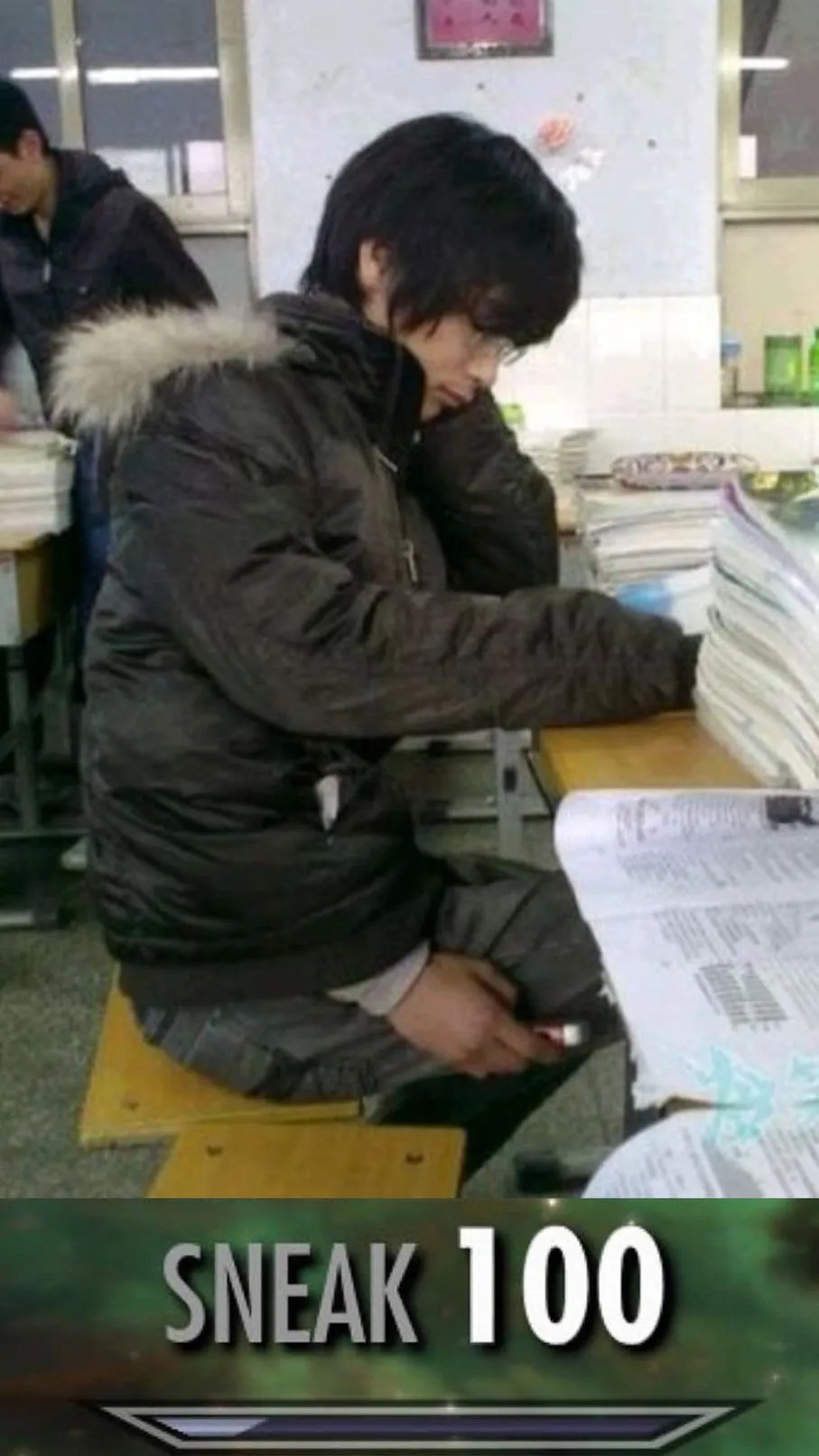 Jacket arm phone meme