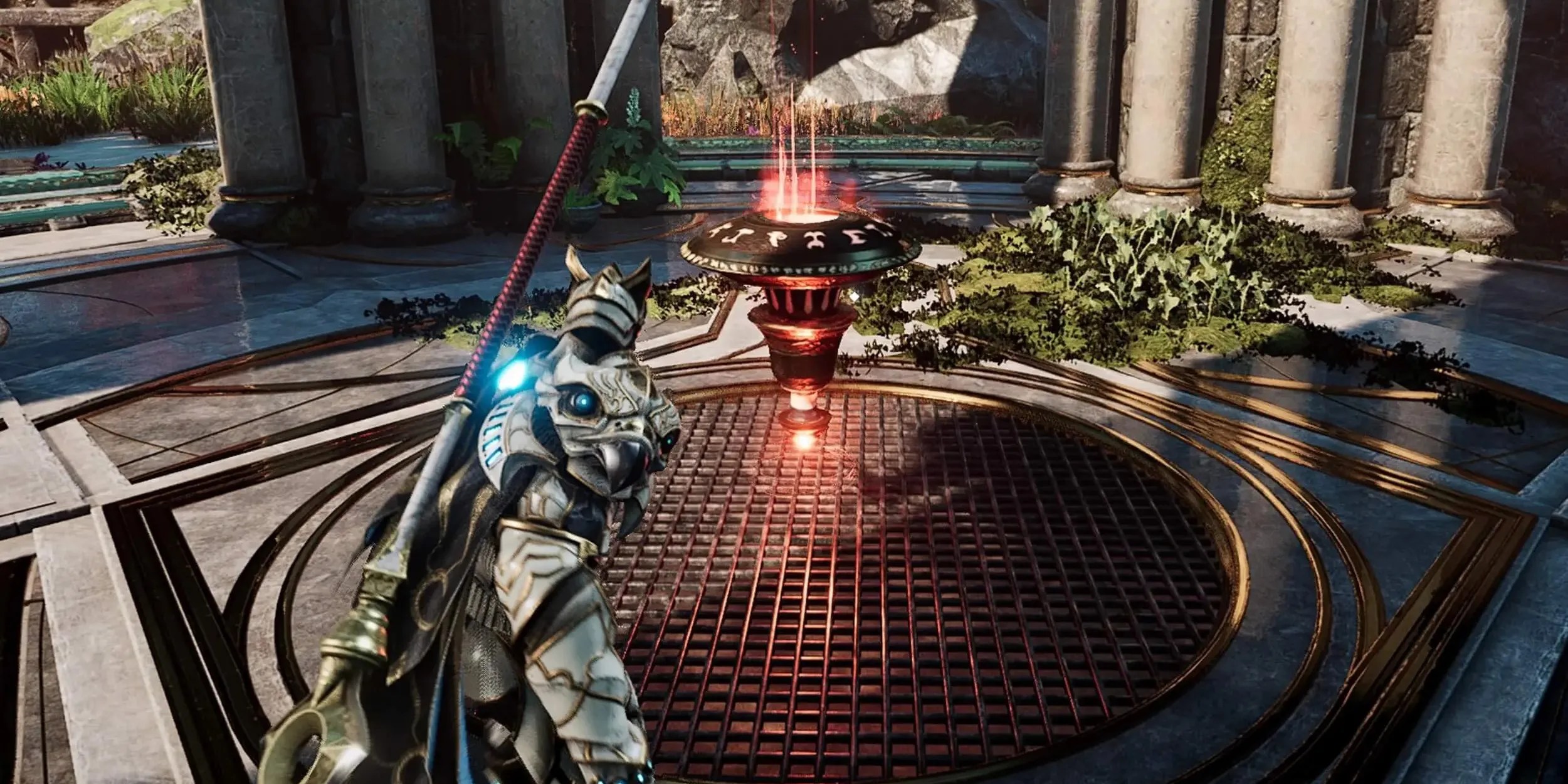 Godfall&rsquo;s Orin Next To A Twilight Beacon