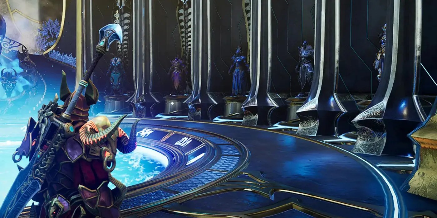 Godfall&rsquo;s Orin Inspecting His Valorplates