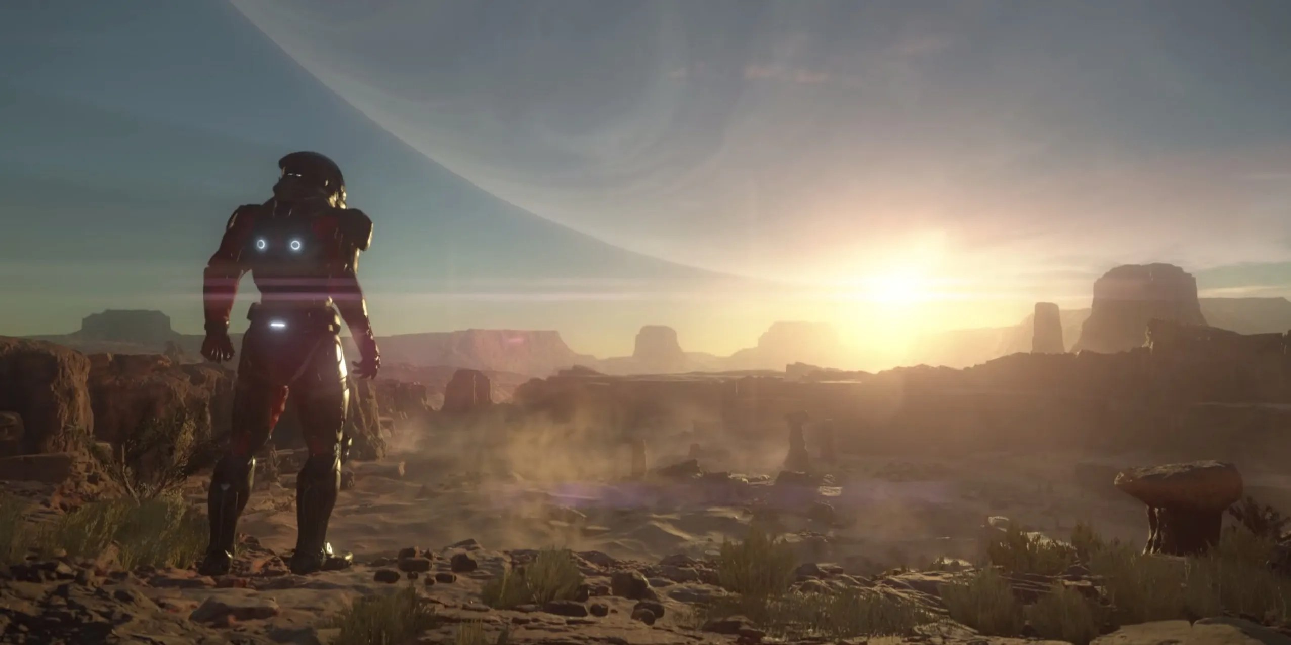 Back View of Mass Effect Andromeda’s Ryder