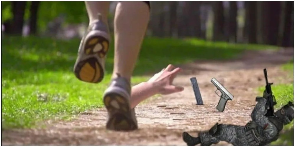 Picking up ammo when running near a dead body