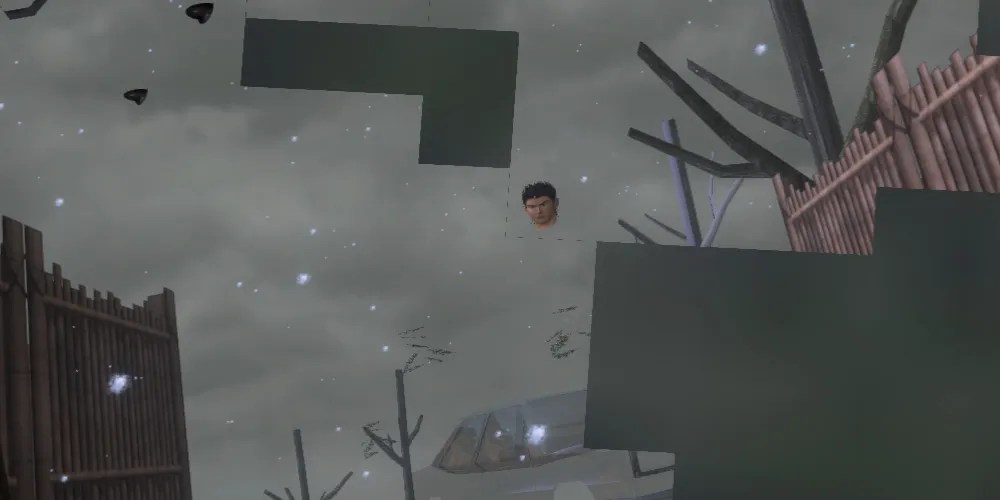 One of the many glitches found in Shenmue 1 &amp; 2