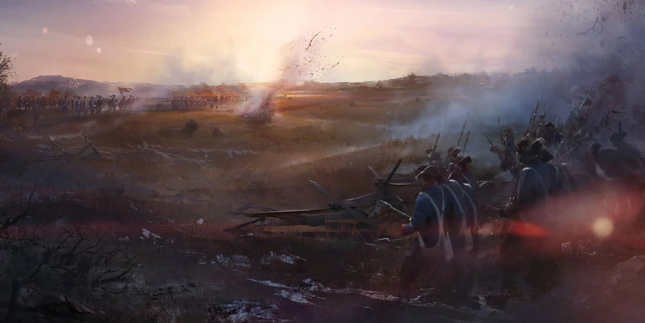 Assassin&rsquo;s Creed III Concept Art of Battle Against The British Army