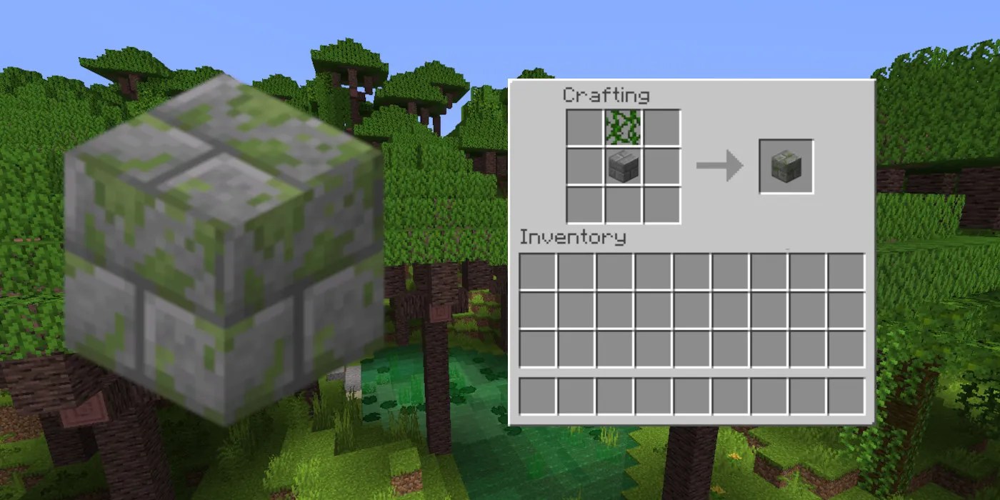 How to make Mossy Stone Bricks in Minecraft