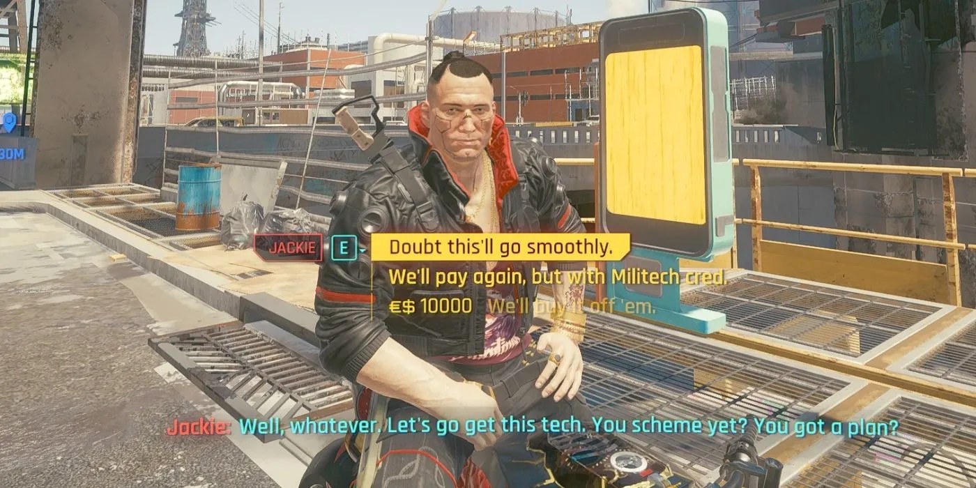 Cyberpunk 2077 Interact On E during dialogue