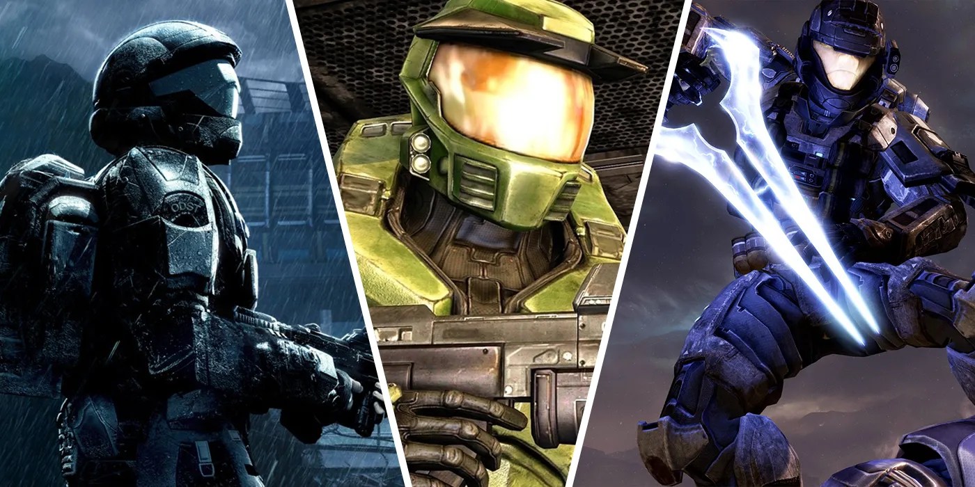 The Rookie from ODST, Master Chief in Halo CE, Noble Six in Reach