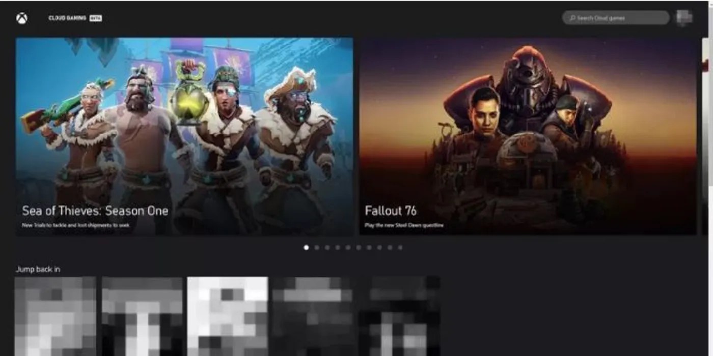 Microsoft xCloud browser screenshot
