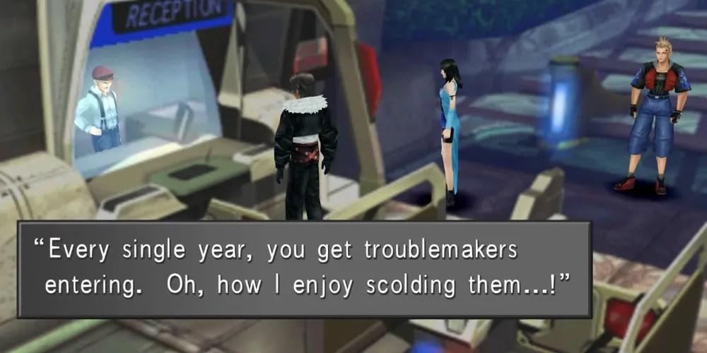 Final Fantasy 8 Balamb Garden Front Gate Squall Rinoa Zell Troublemakers