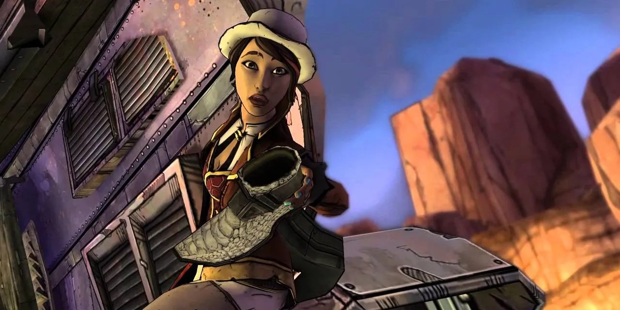 Fiona Holding Rhys&rsquo;s Boot In Tales From The Borderlands