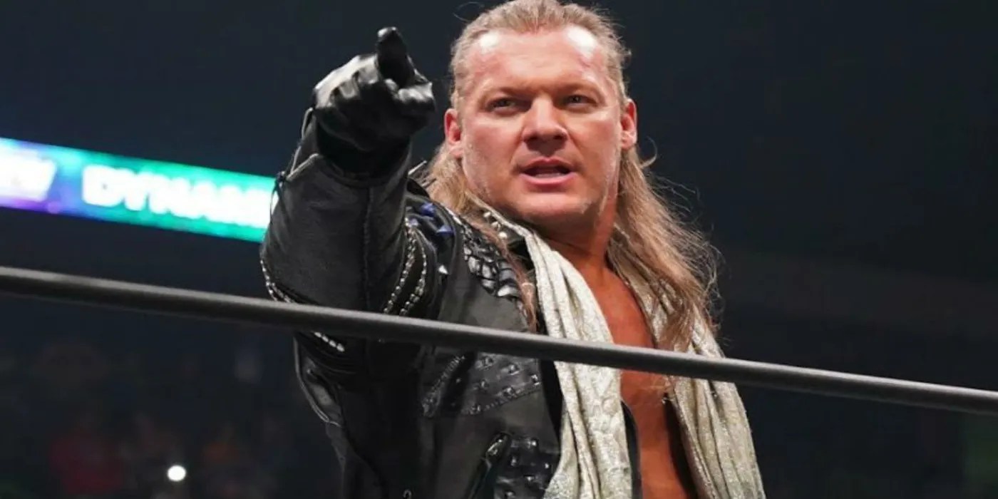 chris jericho pointing in aew ring