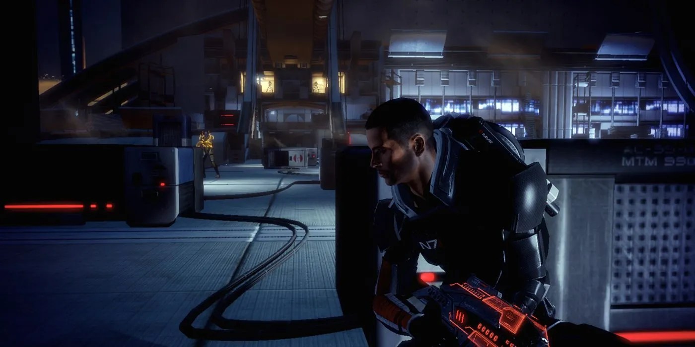 Mass Effect 2 Shepard Behind Cover