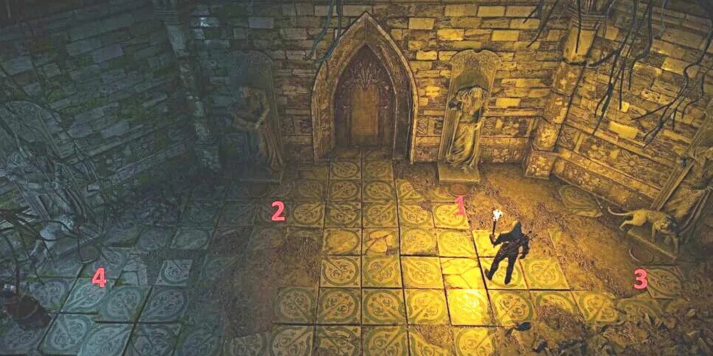 order of statues that need to be lit in the magic lamp quest.