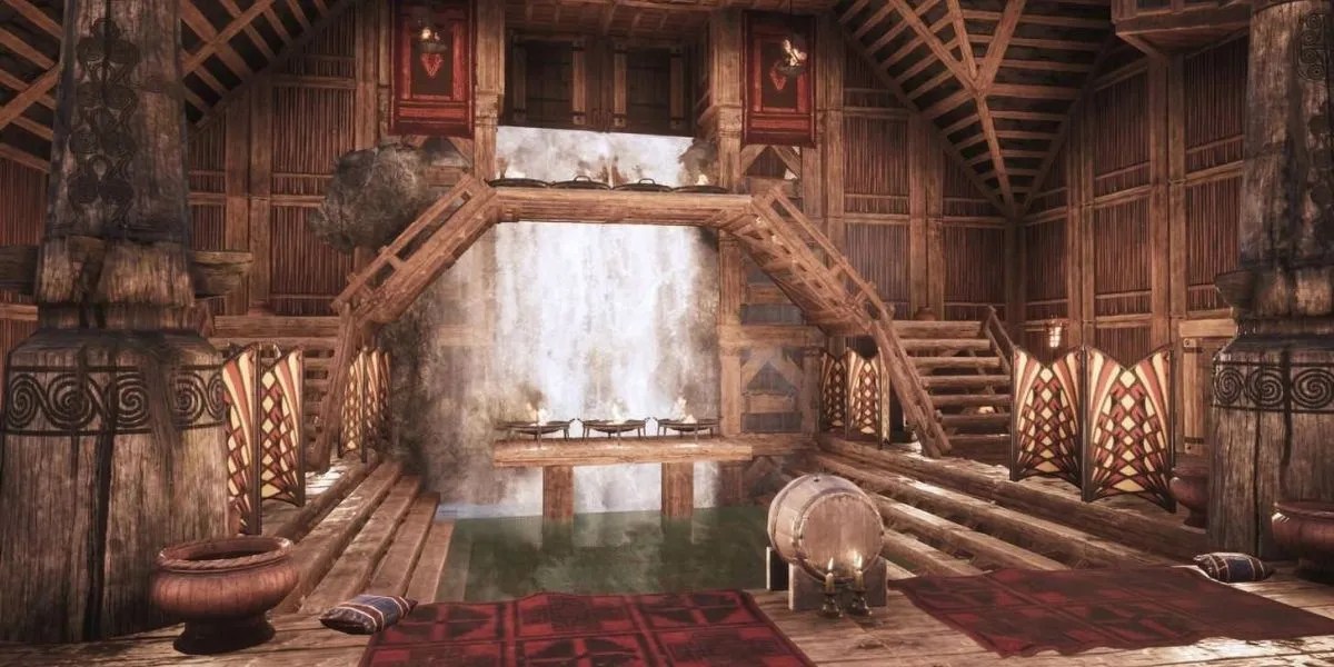Players can use stairs to place pillars on the edge of foundations in Conan Exiles