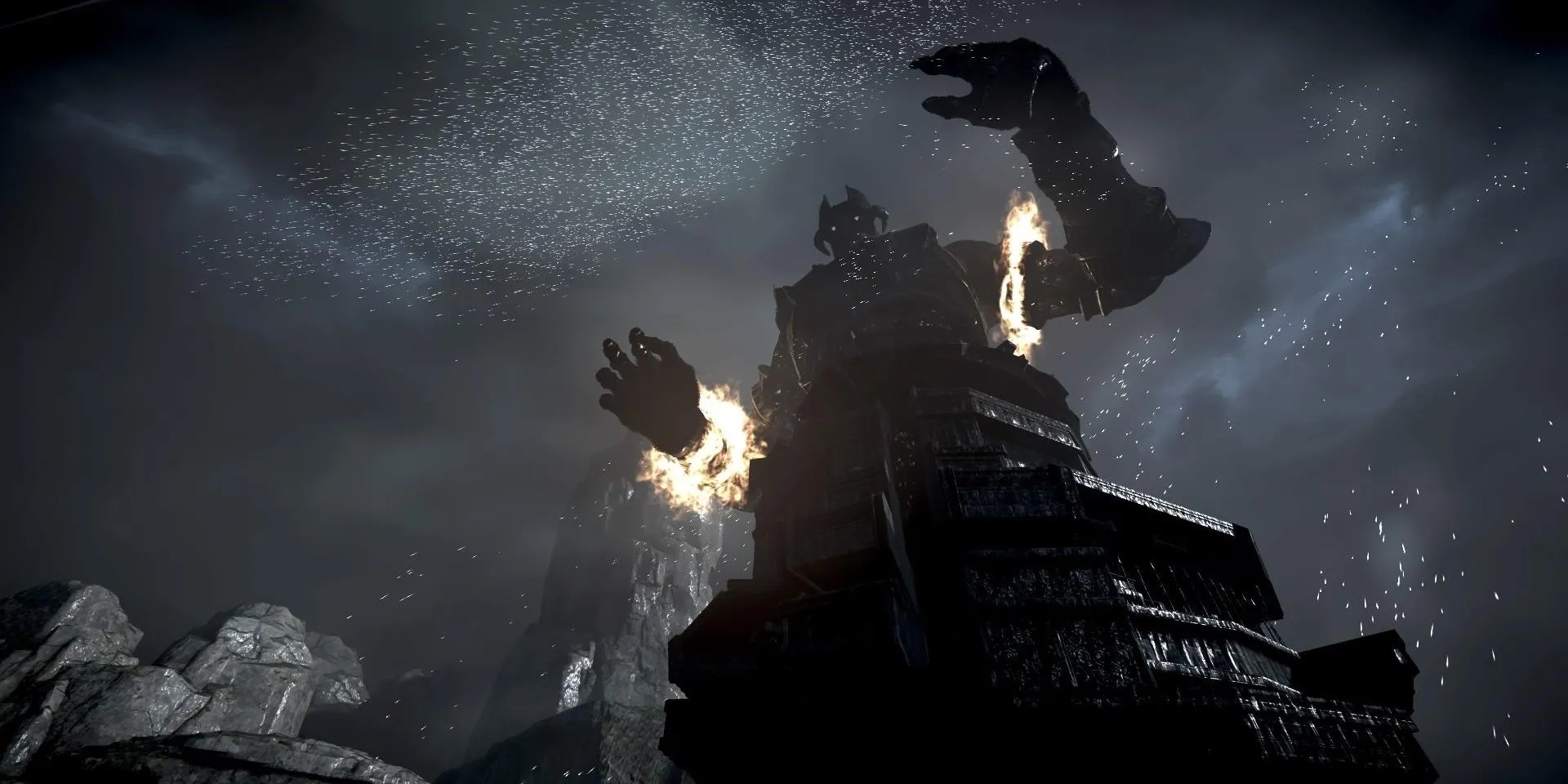 Malus looms over the player in Shadow of the Colossus