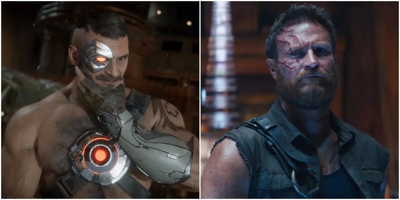 A Split Image Of Kano From Movie &amp; Game