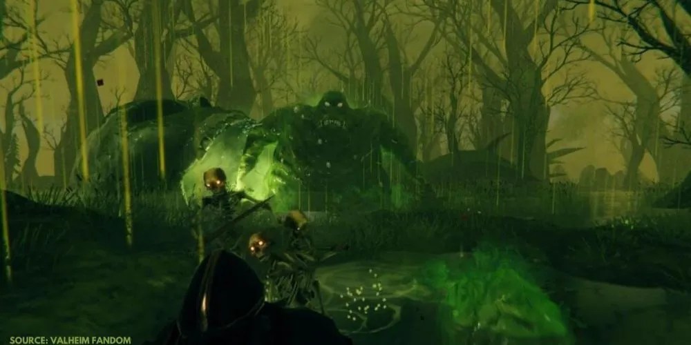 Oozers And Blobs Can Spawn During The Bonemass Boss Fight In Valheim