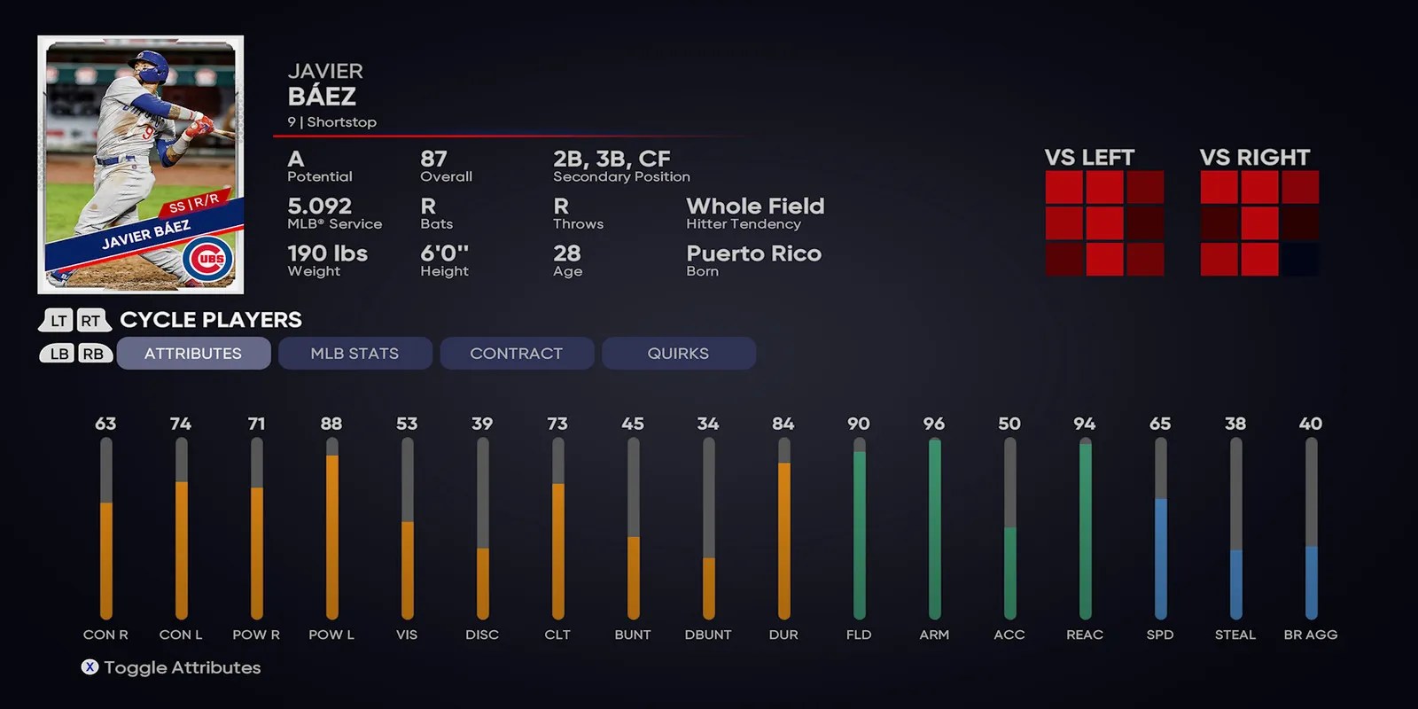 Baez - Player Profile in MLB The Show 21