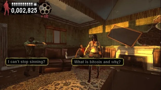 Screenshot from the Yahoo! Answers mod for the Typing od the Dead game.