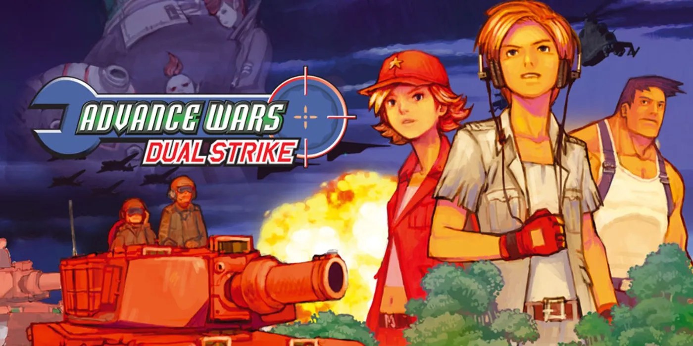 Advance Wars Dual Strike Box Art With COs and a Tank