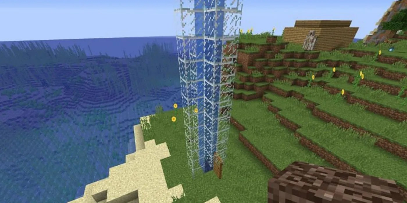 Minecraft How to Make a Water Elevator