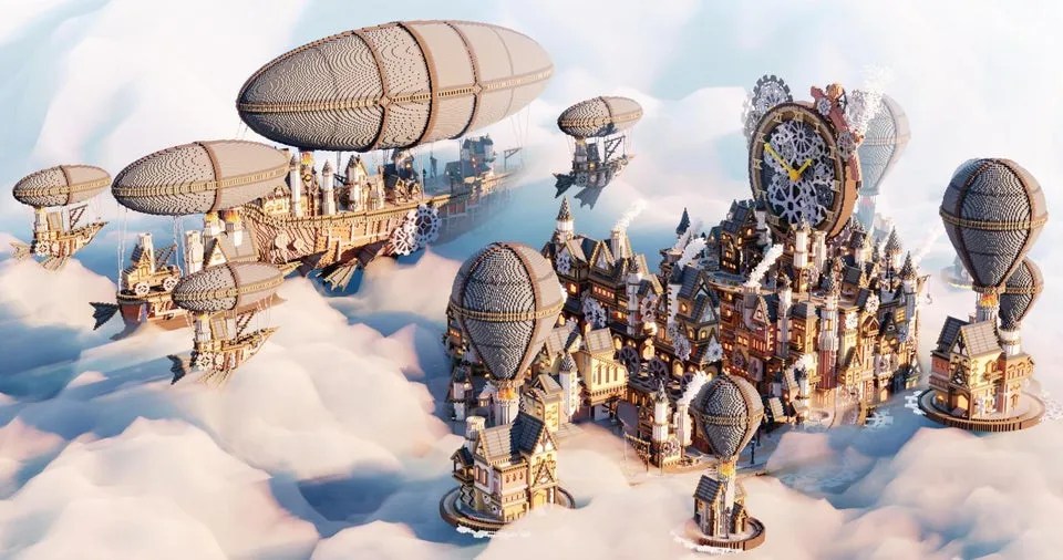 minecraft steampunk city